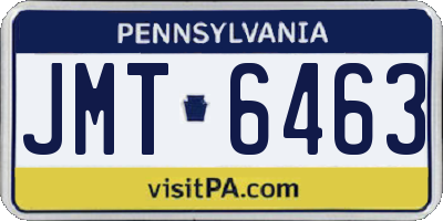 PA license plate JMT6463