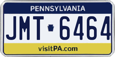 PA license plate JMT6464