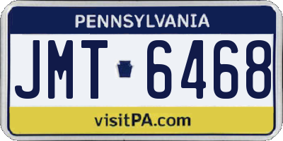 PA license plate JMT6468