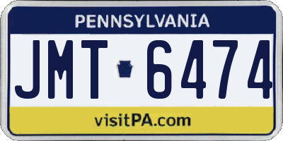 PA license plate JMT6474