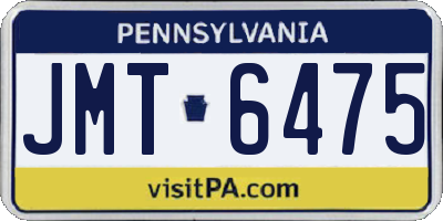 PA license plate JMT6475