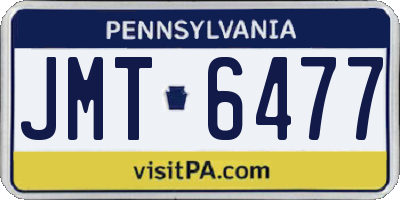 PA license plate JMT6477