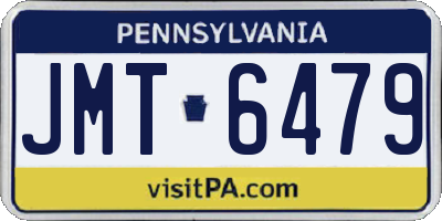 PA license plate JMT6479