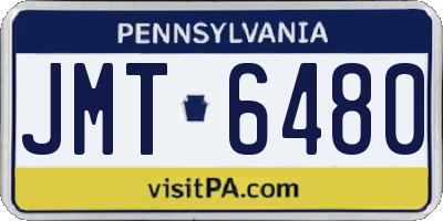 PA license plate JMT6480