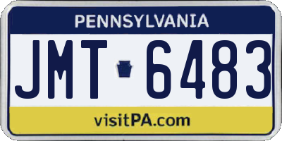 PA license plate JMT6483