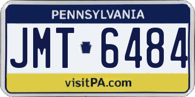 PA license plate JMT6484
