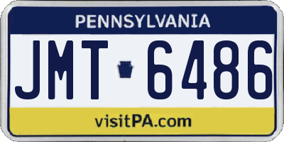 PA license plate JMT6486