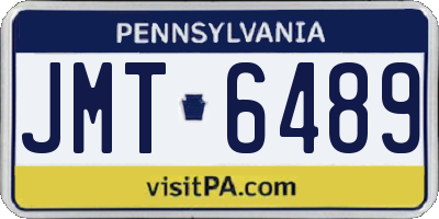 PA license plate JMT6489
