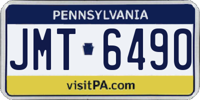 PA license plate JMT6490