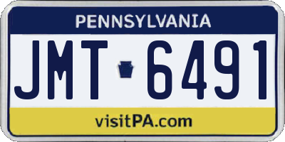 PA license plate JMT6491