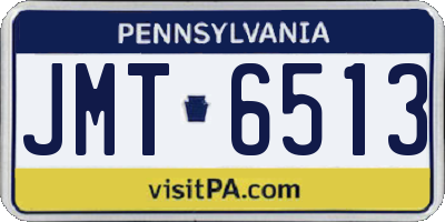 PA license plate JMT6513