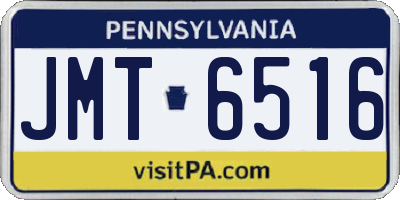 PA license plate JMT6516