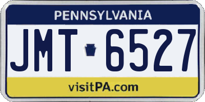 PA license plate JMT6527