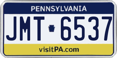 PA license plate JMT6537