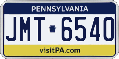 PA license plate JMT6540
