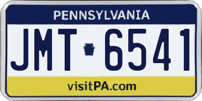 PA license plate JMT6541