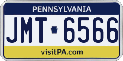 PA license plate JMT6566