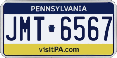 PA license plate JMT6567
