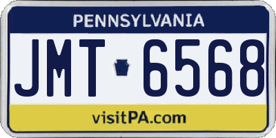 PA license plate JMT6568