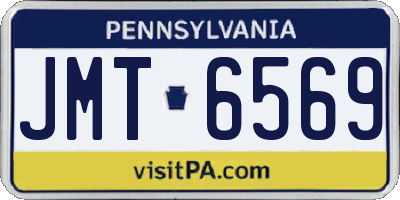 PA license plate JMT6569