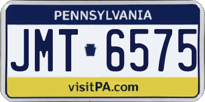 PA license plate JMT6575