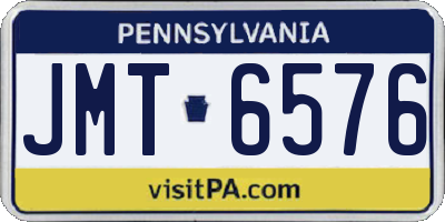 PA license plate JMT6576