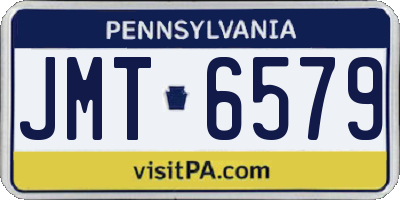 PA license plate JMT6579