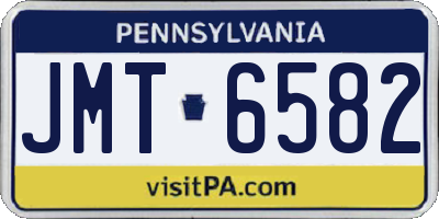 PA license plate JMT6582