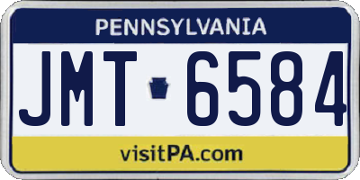 PA license plate JMT6584