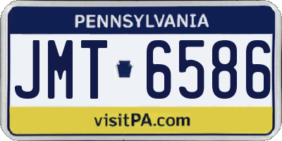 PA license plate JMT6586