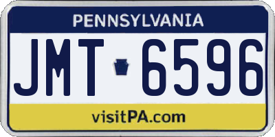 PA license plate JMT6596