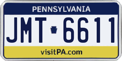 PA license plate JMT6611