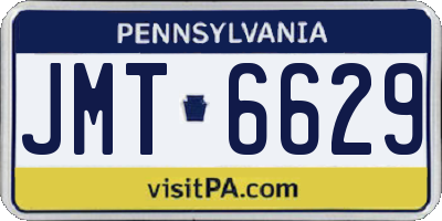 PA license plate JMT6629