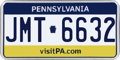 PA license plate JMT6632