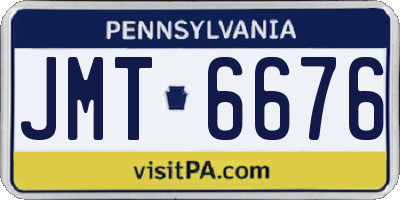 PA license plate JMT6676
