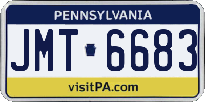 PA license plate JMT6683