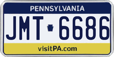 PA license plate JMT6686