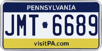 PA license plate JMT6689