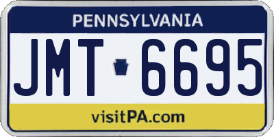 PA license plate JMT6695