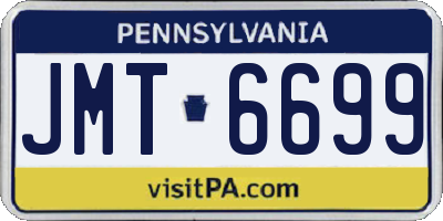 PA license plate JMT6699