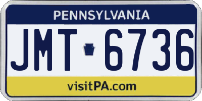 PA license plate JMT6736