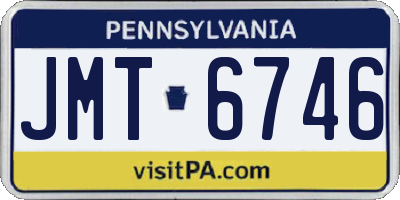 PA license plate JMT6746