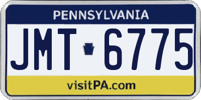 PA license plate JMT6775