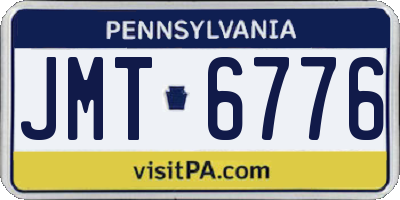 PA license plate JMT6776