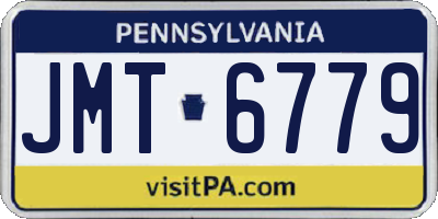 PA license plate JMT6779