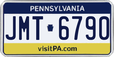 PA license plate JMT6790