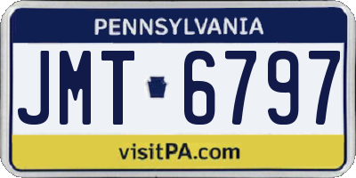 PA license plate JMT6797