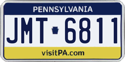 PA license plate JMT6811
