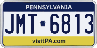 PA license plate JMT6813