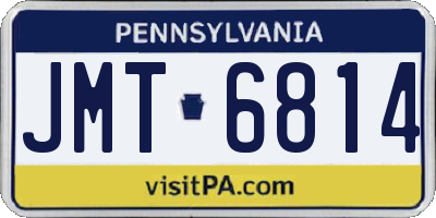 PA license plate JMT6814